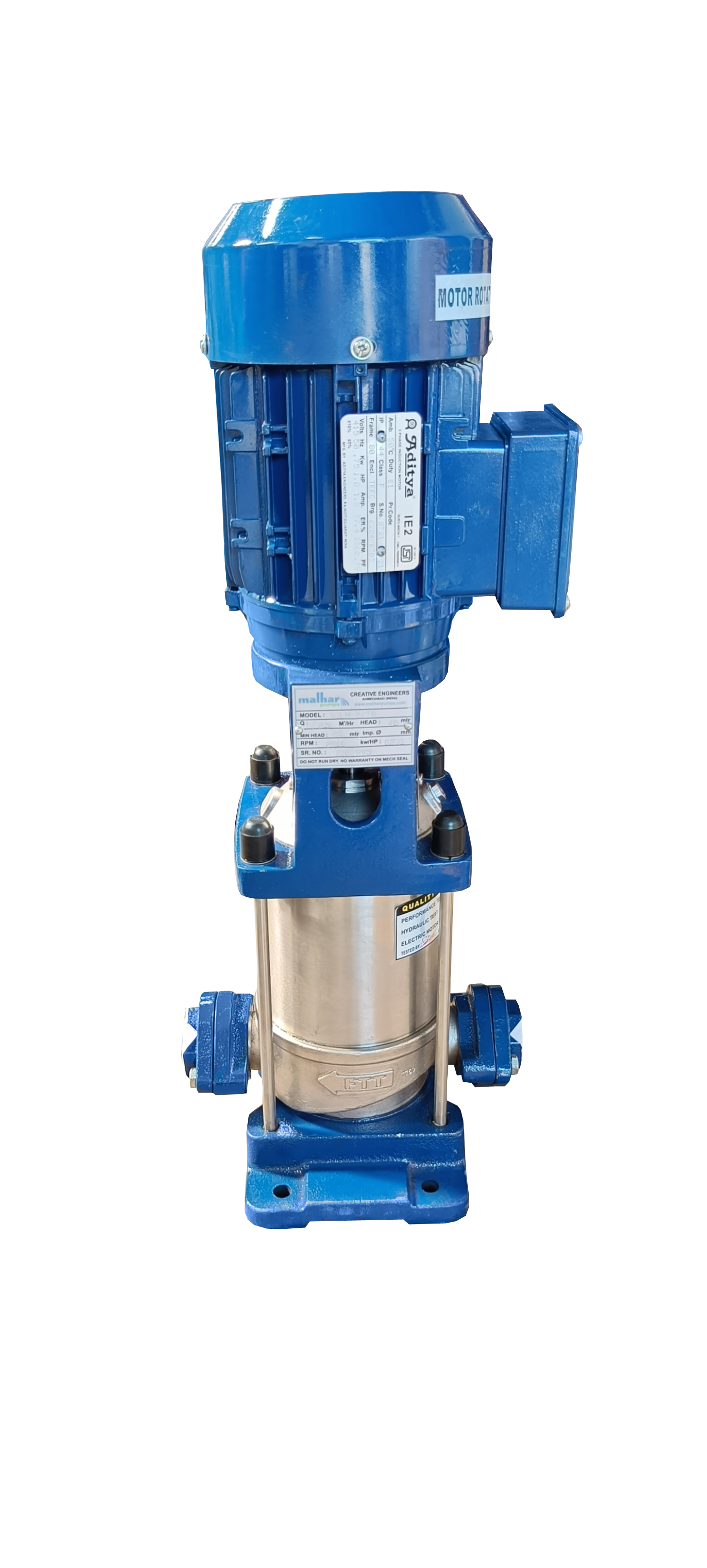 Vertical multistage inline pump