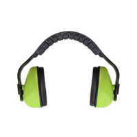 EP21 Ear Muffs - Durable Plastic, Adjustable Fit , Reusable Green-Black High Functionality Noise Protection