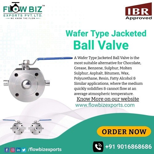 Wafer Type Jacketed Ball valve Manufacturer in Rajkot