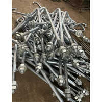 J Shape MS Foundation Bolt - Silver, M12-M125 | Grades 4.6, 5.6, 8.8, Round Head, Powder Coated Surface, Industrial & Commercial Use