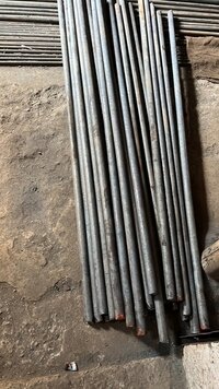 Foundation Stud Bolt - Grade 4.6/8.8, 600mm Height, 25mm Diameter, Plain Color, Round Head, Powder Coated, Weight 1.5kg | Industrial & Structural Use
