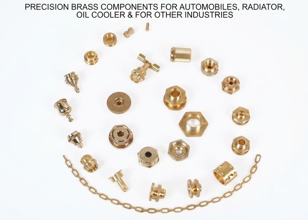 Brass Part For Oil Cooler - Brass (CZ 121), ISO Metric Threads, BA, BSW, NPT, BSP, Natural Finish | Portable, Recyclable, Designed for Oil Cooler Assembly