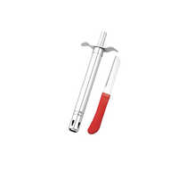 Stainless Steel Gas Lighter With Knife