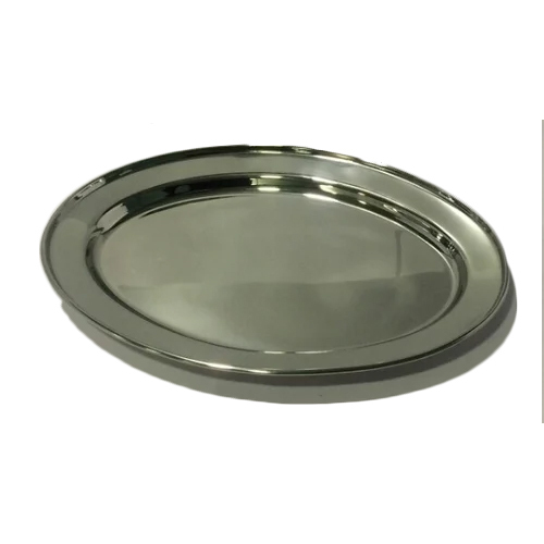 Sliver Stainless Steel Kitchen Round Plate