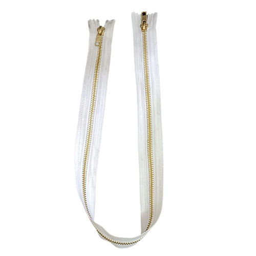 White Two Way Zipper