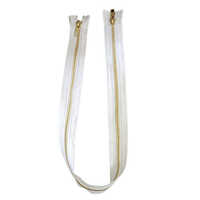 Open End Zipper - Brass Material Size No.5 Brown Color | Customizable for Jackets Bags Camping Gear and More