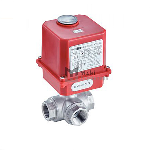 1432 3 टुकड़ाs Ball Valve With Electrical Servomotor 230V - Female Bsp Ends