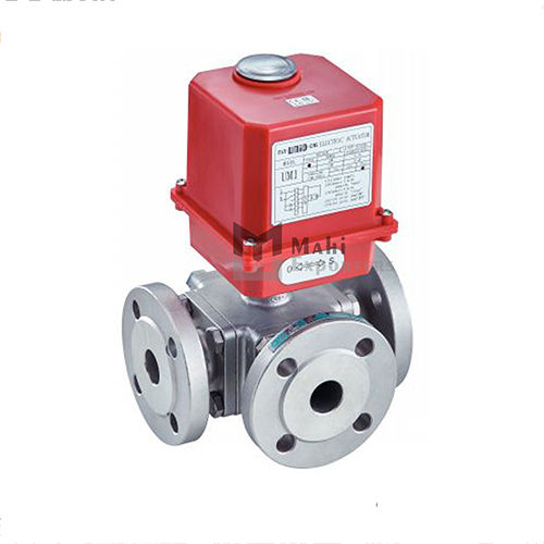 1438 3 Ways Ball Valve With Electrical Servomotor 230V - Flanged Ends