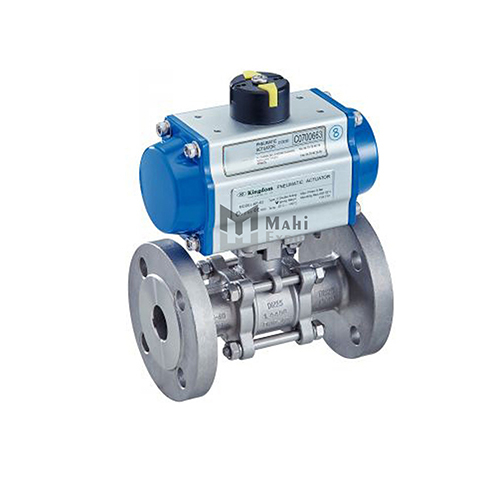 1439 3 टुकड़ाs Ball Valve With Pneumatic Actuator (Single Or Double Acting) - Flanged Ends