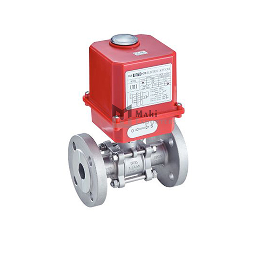 1440 3 टुकड़ाs Ball Valve With Electrical Servomotor 230V - Flanged Ends