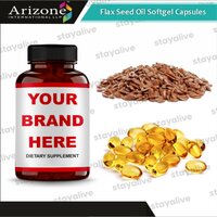 Flax Seed Oil Softgel Capsules - Age Group: For Adults
