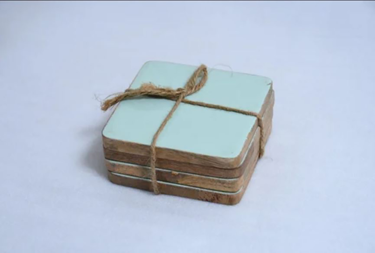 WOODEN COASTER PINK PRINTED