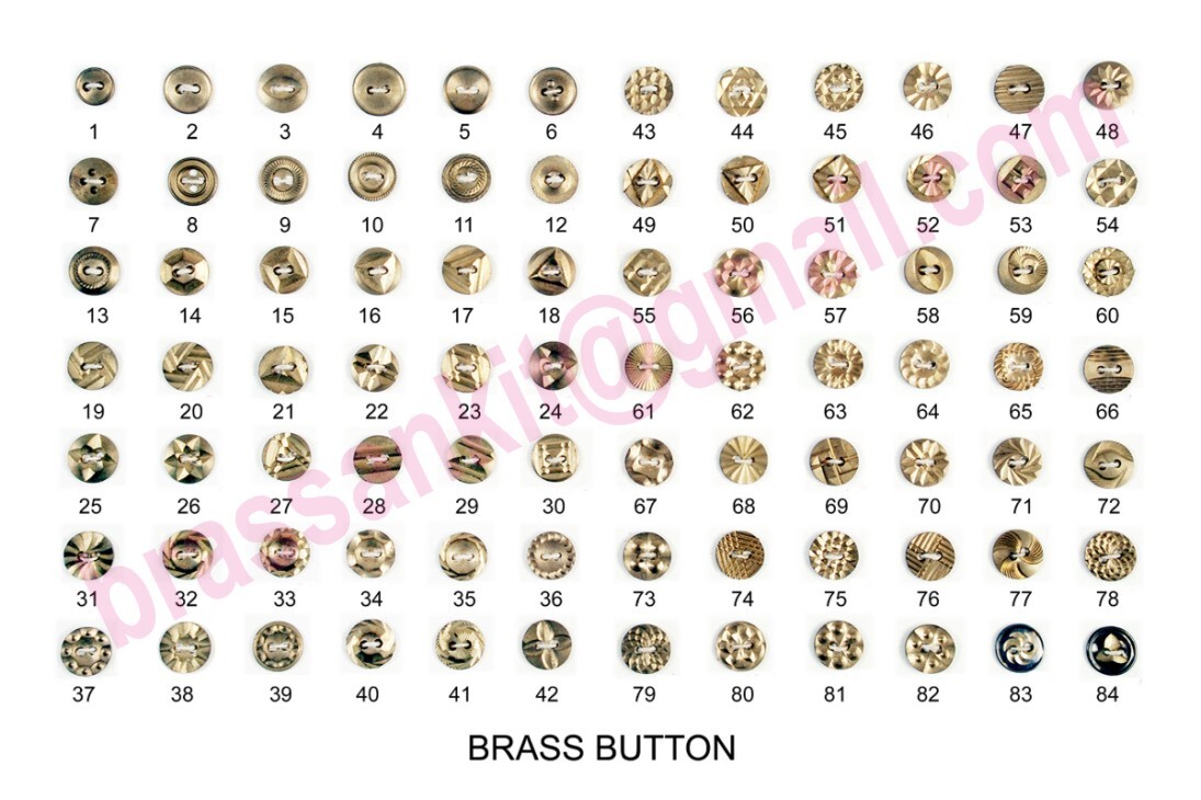 Brass Button Coconut Shell Button