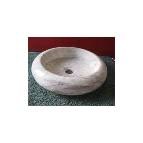 White Jrci-04 Tyre Shaped Marble Top Basin