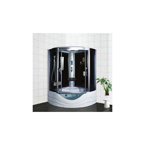 Glossy Ovino Corner Steam Shower Cabin With Whirlpool Bathtub