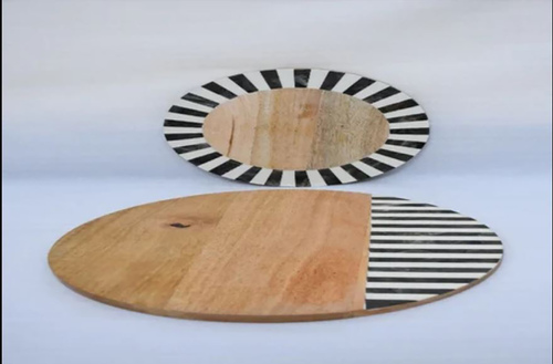 Decorative wooden platter