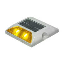 Solar Road Stud - Aluminium & Abs Plastic, 500 Grams Weight , Solar Powered & Silver-yellow Color For Enhanced Road Safety