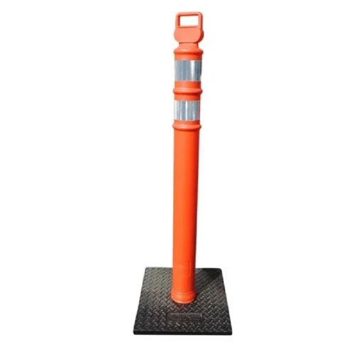 Orange Plastic Road Delineator Post