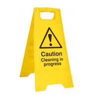 Caution Sign Board - Abs Plastic, 800x300 Mm, Yellow-black Color | Waterproof, Ideal For Hospital Use, Alerts For Safety Hazards