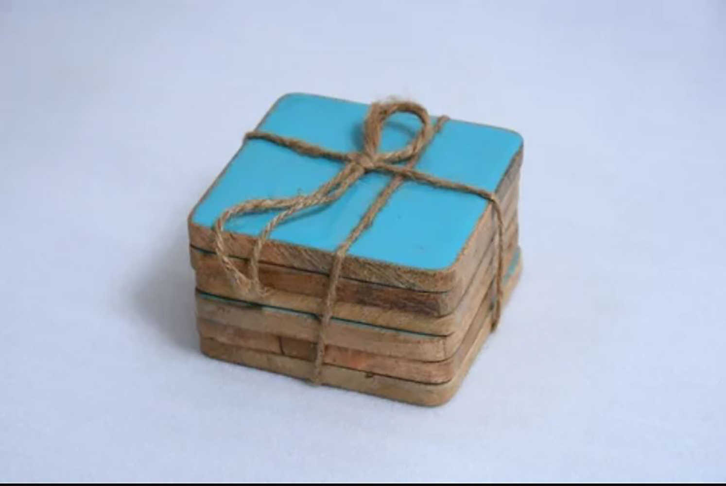 WOODEN COASTER PINK PRINT