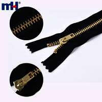 Metal Zip No.5 Closed End Brass Zipper for Jeans Denim Pockets Metal Zipper Wholesale