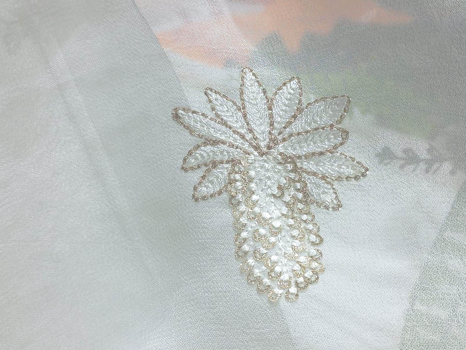 Viscose thread Glitter floral butta fabric for womenswear