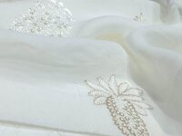 Viscose thread Glitter floral butta fabric for womenswear