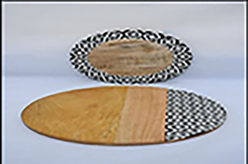 Decorative Wooden Tray with Print