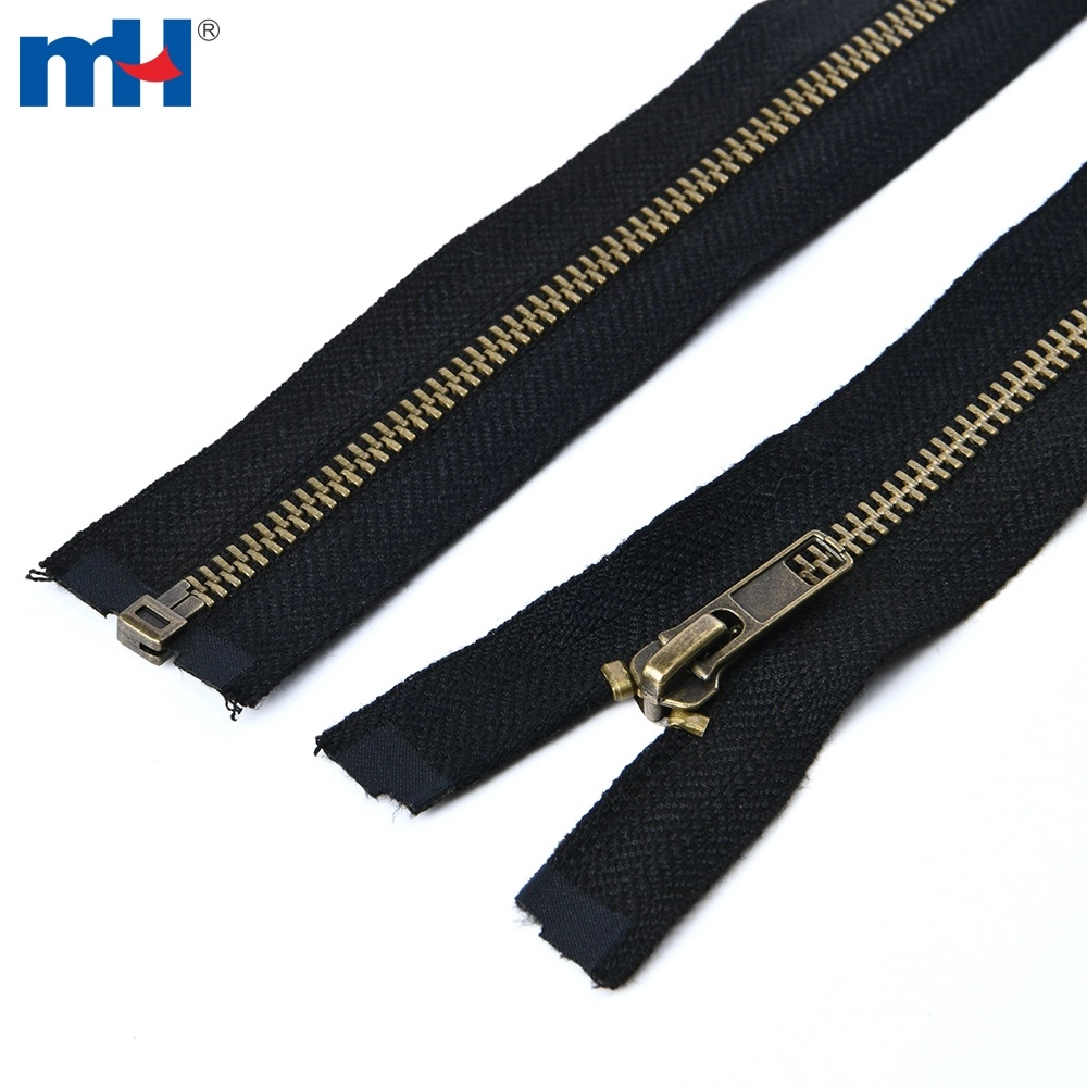 Flame-Retardant Zipper Metal Zipper with Fire Resistant Tape Fire Retardant Brass Zipper Separating Jacket Zipper