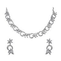 Blossom Leaf AD Choker Necklace