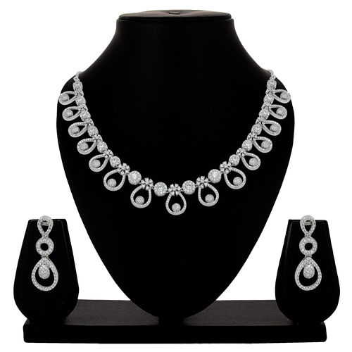 Sleek Elegance AD Necklace Set