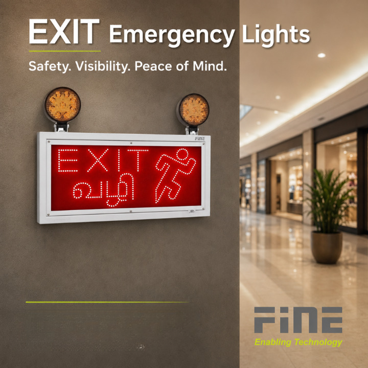 Fine Industrial Emergency Exit Light With Led Sign - Charging Time: 4 Hours