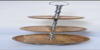 Wooden Cake Stand 3 - Natural Wood Finish, Multi-shape & Size Options | Rustic Design For Elegant Cake Display, Ideal For Various Occasions