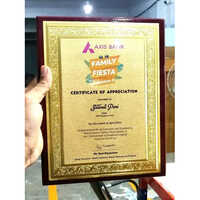 Wooden Gold Foil Plaques