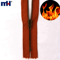 Flame-Retardant Zipper Metal Zipper with Fire Resistant Tape Fire Retardant Brass Zipper Separating Jacket Zipper