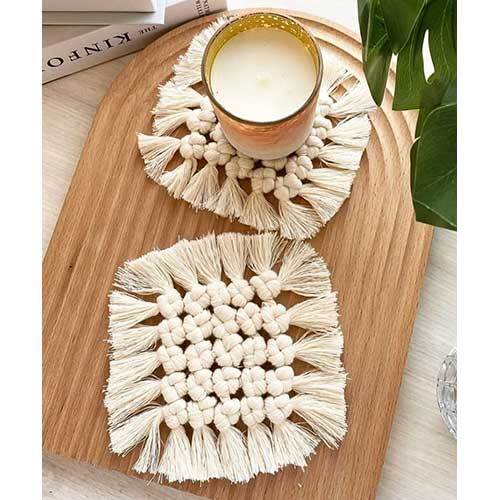 MCS75 Macrame Table Coaster (Set of 4 piece)