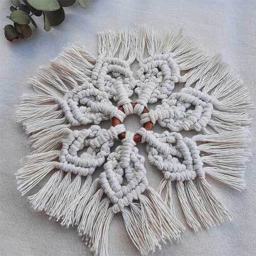 MCS74 Macrame Table Coaster (Set of 4 piece)