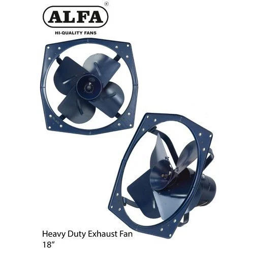 18 Heavy Duty Exhaust Fan ( I Phase) Blade Material: Stainless Steel