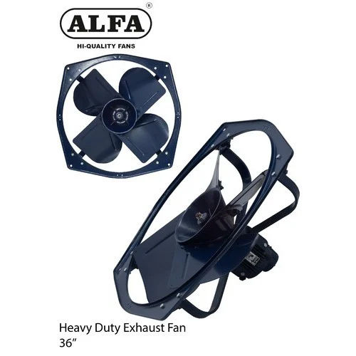 36 Heavy Duty Exhaust Fan (Iii Phase) - Color: Blue