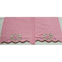 Ladies Pink Designer Unstitched Suit Fabric