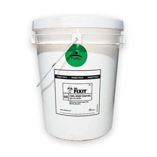 White Dr. Fixit Cool Roof Coating