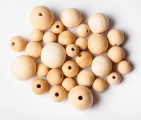 Wooden Beads - Oval Shape, Plain Design in Rich Brown Color | Natural Wood Beading for Home Decor