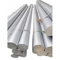 Heavy Aluminum Extrusion Billet Sections - Polished Round Shape, Silver Color, Industrial Grade
