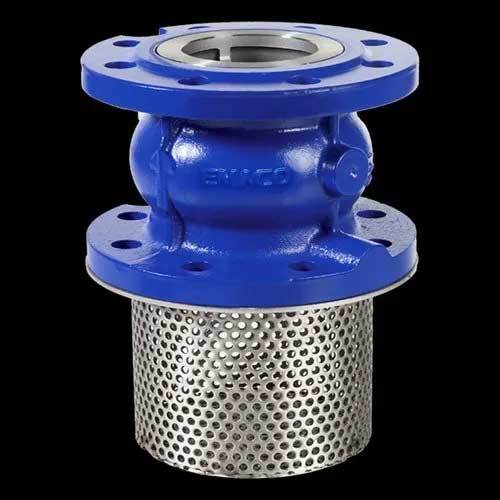 Blue Emaco Cast Iron Foot Valve