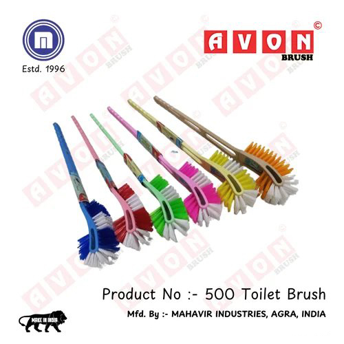 Toilet Brush no.500 - Plastic Material, 475 mm Size, Multicolour Design | Industrial Application