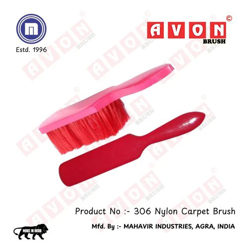Wooden Carpet Brush 306 - Wooden Material, Pink Color | Good Quality for Home Appliance & Industrial Carpet Cleaning