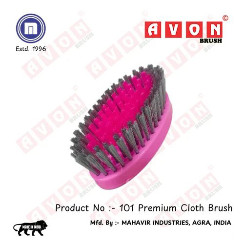 Cloth Brush 101 Premium - Plastic, 6 Inch Size , Pink Color for Industrial Applications with Ergonomic Design and Durable Build