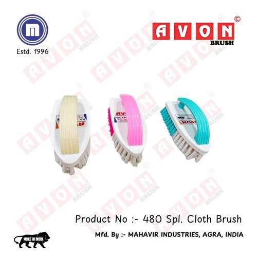 Iron Cloth Brush No. 480 - Plastic Material 6.5 Inch Size Multicolour Design | Industrial Application Utility Brush