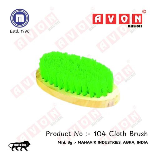Wood Cloth Wash Brush - Plastic & Wooden Material, Industrial Application, Green Color