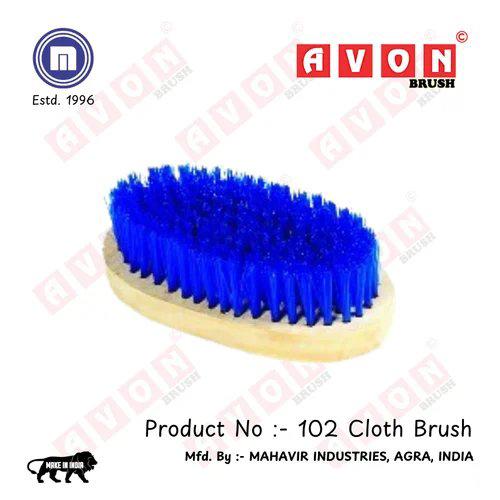 Cloth Wash Brush no.102 - Plastic & Wooden Build | Industrial Application, Blue Color